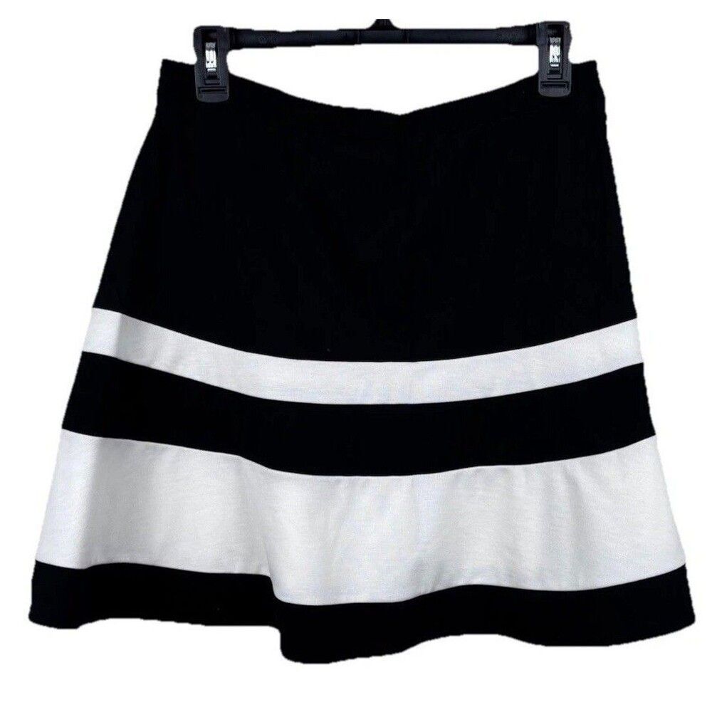 Peter Som Women’s Skirt Medium Black/White Striped - Beautiful
